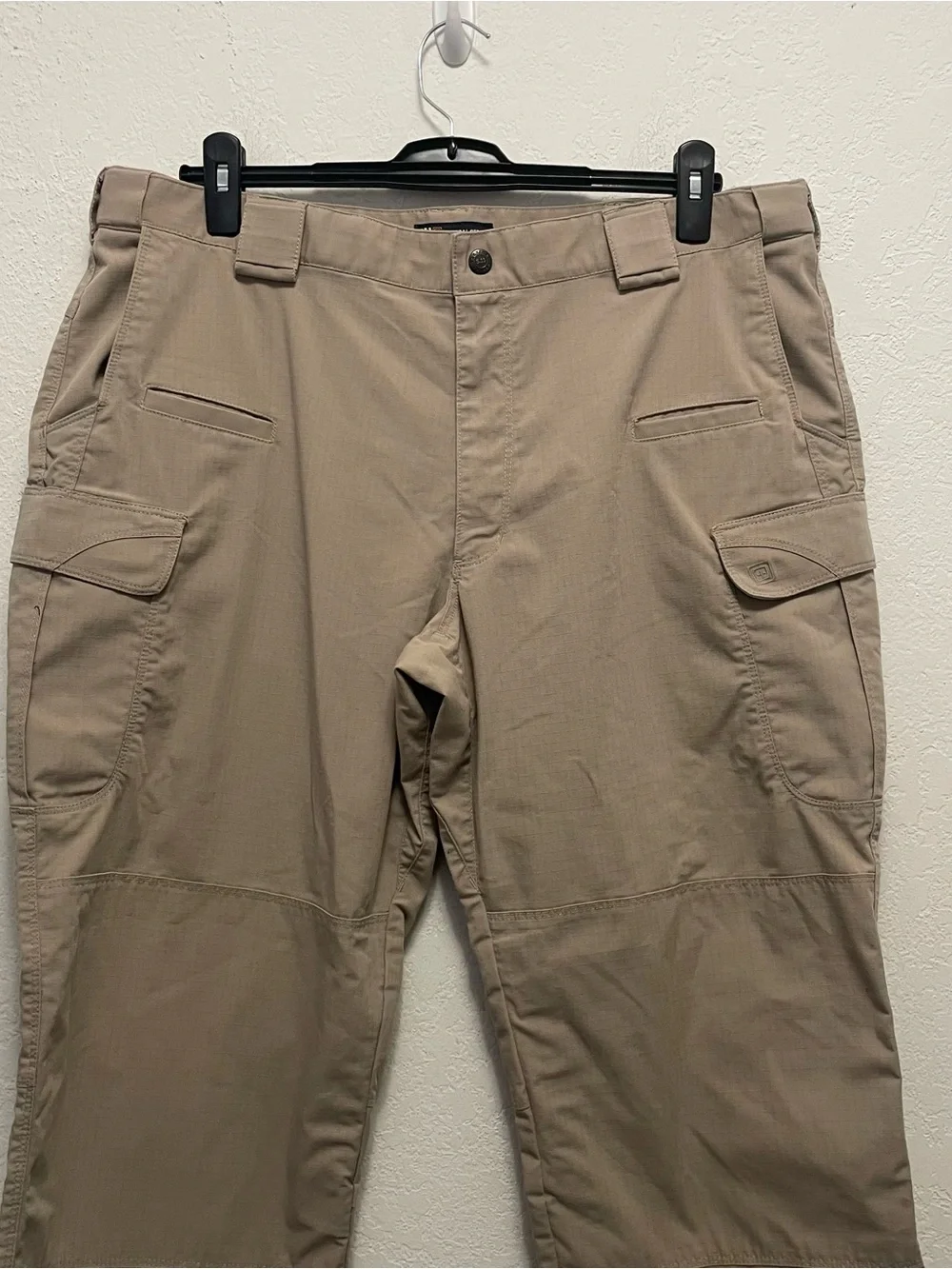5.11 Tactical Pants Mens 40X30 Beige Cargo Ripstop Relaxed Fit Workwear
